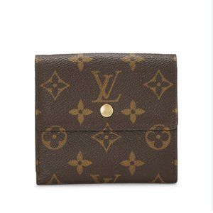 Louis Vuitton LV Monogram Canvas Elise Wallet Used [Missing Front Button]